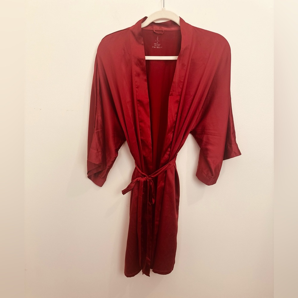 sioro women's silky knee length robe size